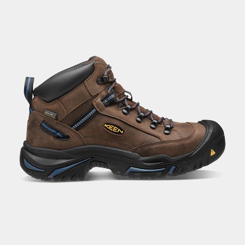 Botas De Trabajo Keen Braddock Al Waterproof Mid Steel Toe Para Hombre Marrom/Negros - Botas Keen Me